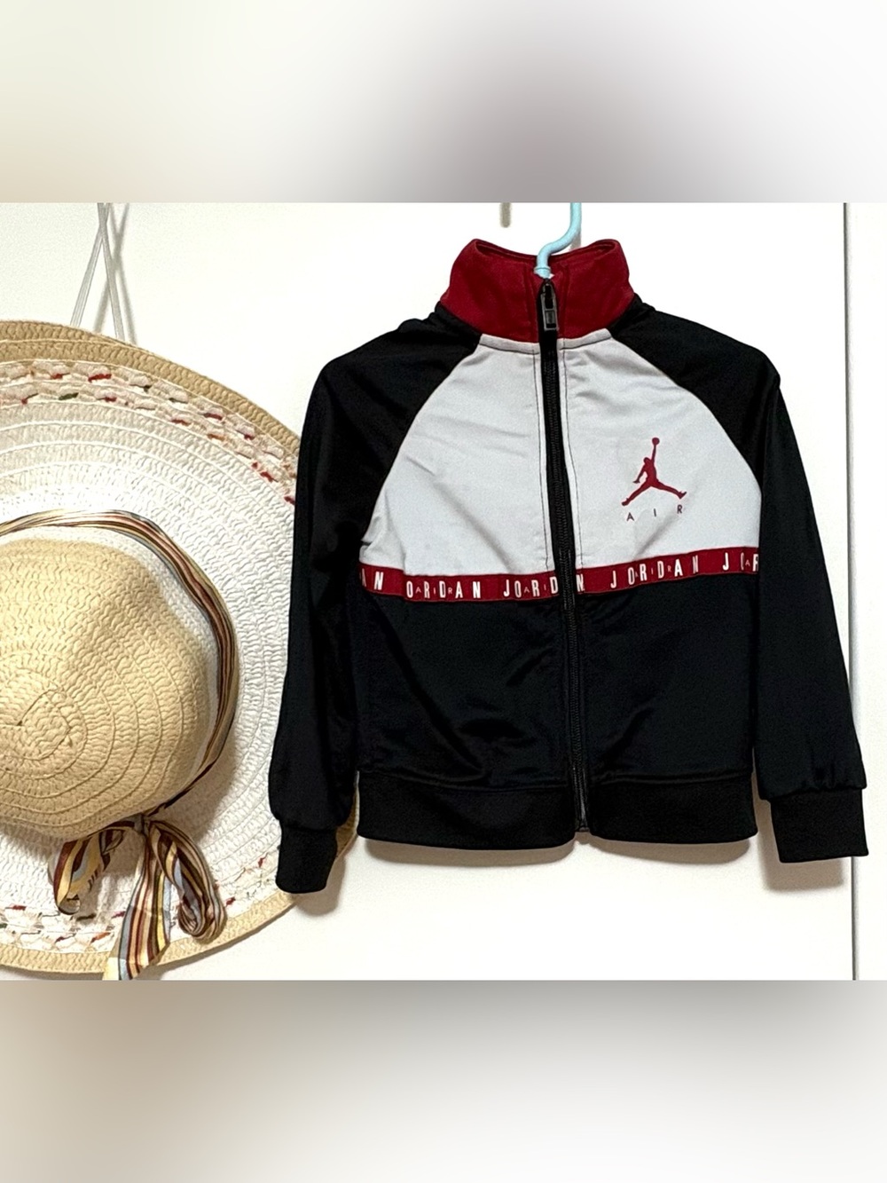 Nike Jordan Track Jacket in Black, White & Red
